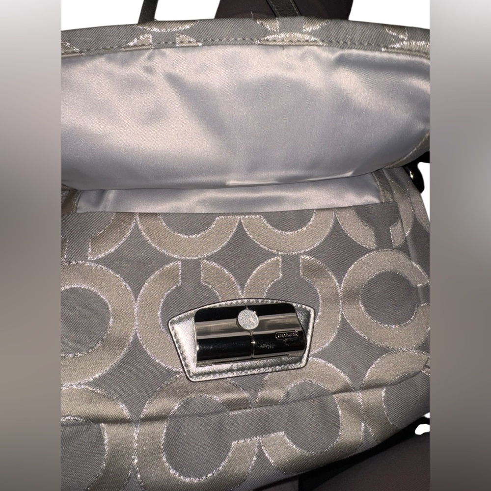 Coach Kristin Op Art Metallic East West Crossbody Bag NWT - Picture 14 of 16